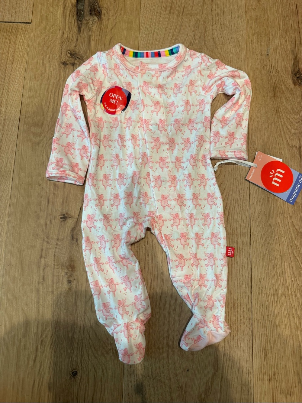 Magnetic Me Soft Pink Unicorn Print Footed One-Piece